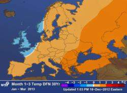 WSI European Weather Outlook Jan.- Mar. 2013